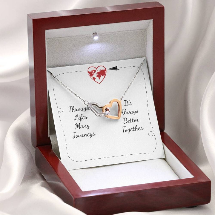 It's Always Better Together Interlocking Hearts Necklace Gift For Women