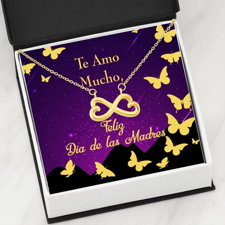 Infinity Heart Necklace Gift For Te Amo Mucho Dia De Las Madres
