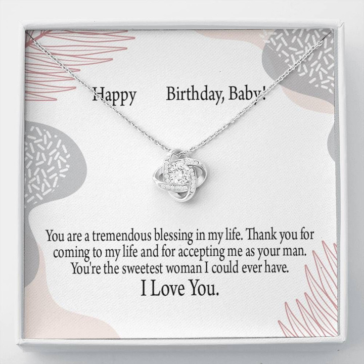 You Are The Sweetest Woman I Could Ever Have Gift For Daughter Love Knot Necklace