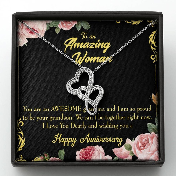 You Are An Awesome Gift For Woman Double Hearts Necklace