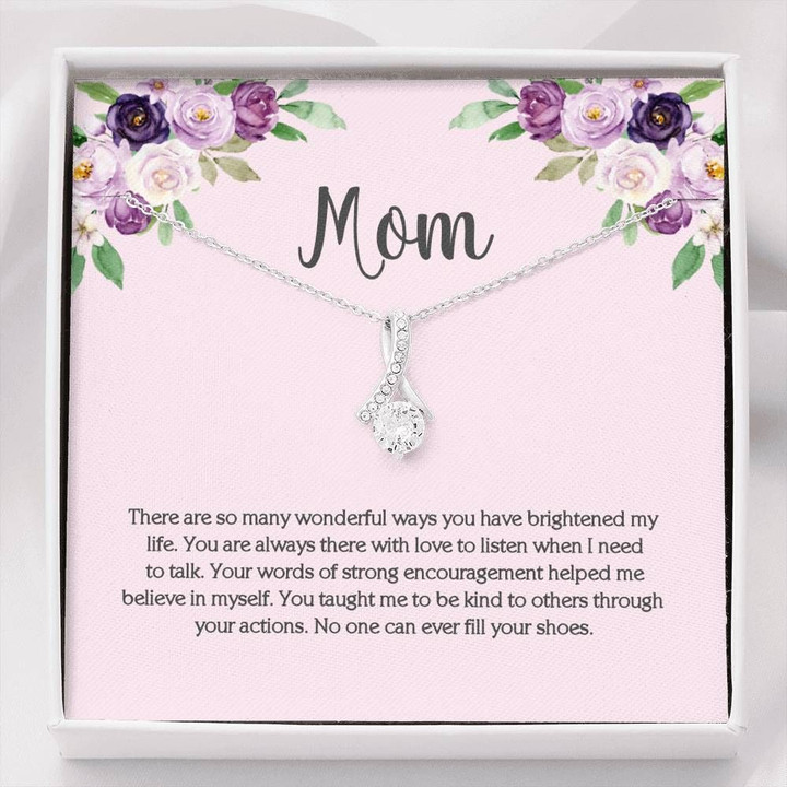 No One Can Ever Fill Your Shoes Gift For Mom 14k White Gold Alluring Beauty Necklace