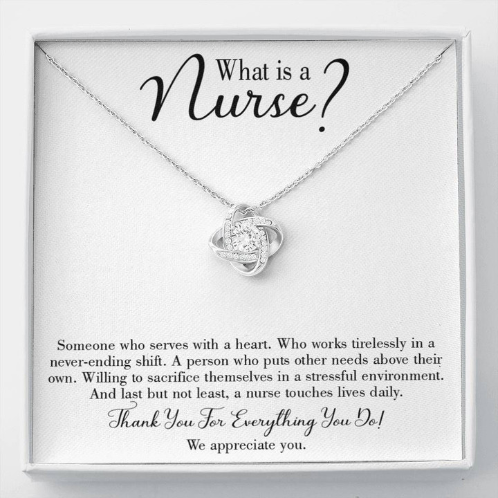 What Is A Nurse Love Knot Necklace Gift For Women