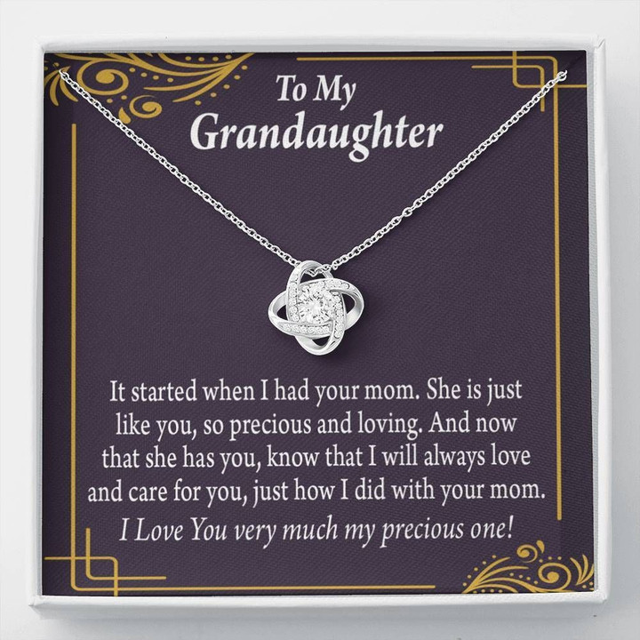 When I Had Your Mom Love Knot Necklace Gift For Granddaughter