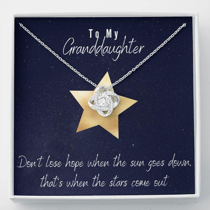 Stars Don't Lose When The Sun Goes Down Gift For Granddaughter Love Knot Necklace