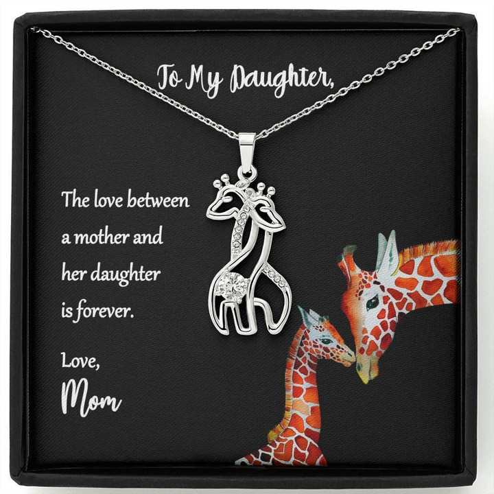 The Love Between A Mother And Her Daughter Giraffe Couple Necklace Mom Gift For Daughter