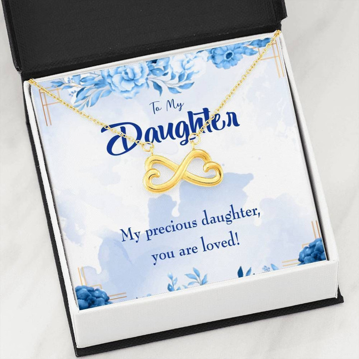 Precious Daughter Infinity Heart Necklace Mama Gift For Daughter