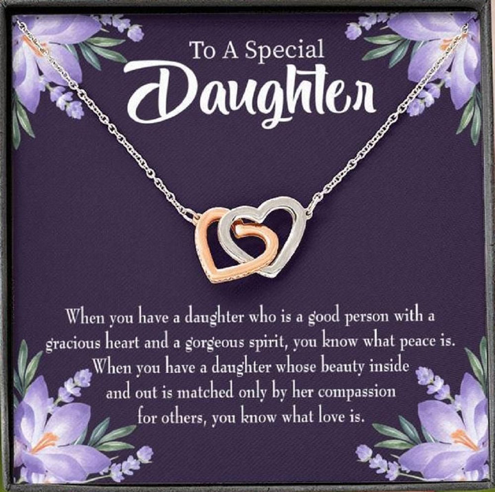 When You Have A Daughter Interlocking Hearts Necklace Gift For Women