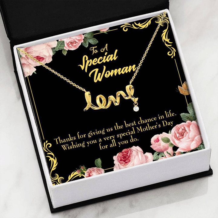 Wishing You A Very Special Mother's Day Gift For Mom Scripted Love Necklace