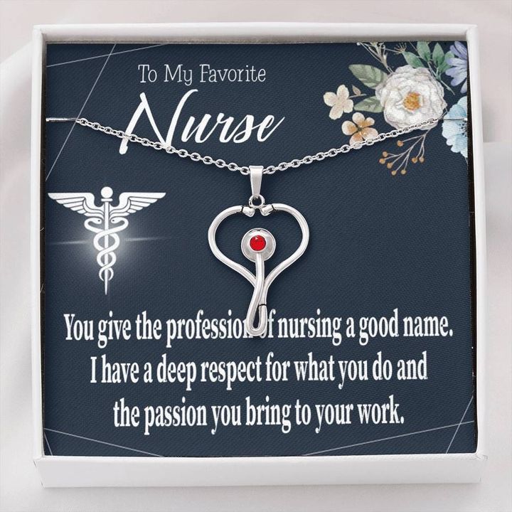 Necklace Gift For Nurse I Have A Deep Respect For You Stethoscope Necklace