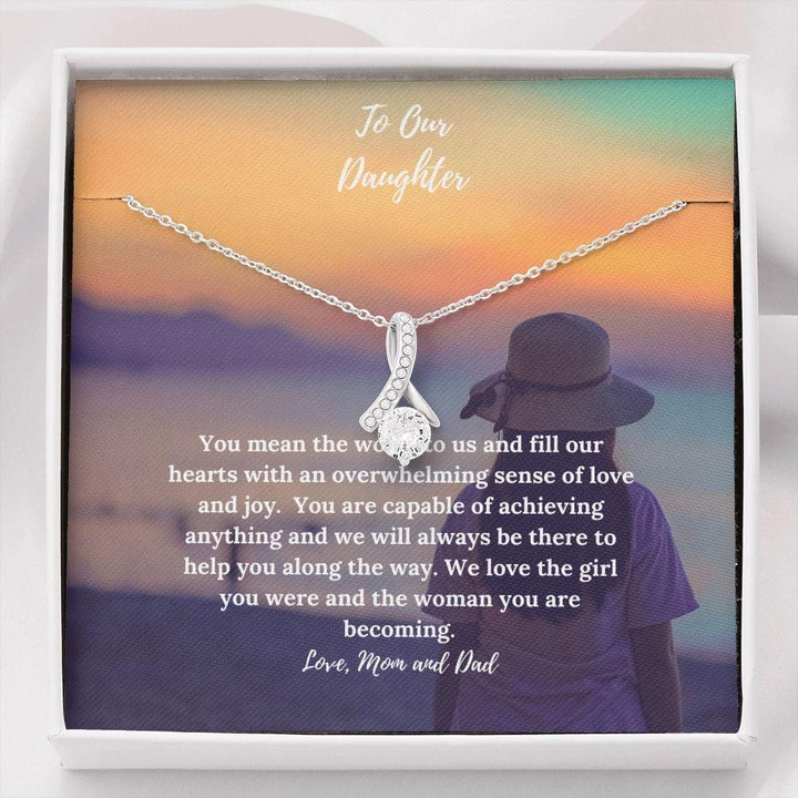 We Love The Girl You Were Gift For Daughter Alluring Beauty Necklace