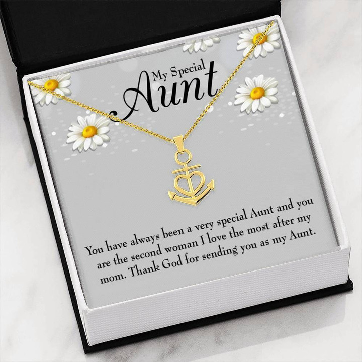 Special Aunt Thank God For Sending You As My Aunt Anchor Necklace