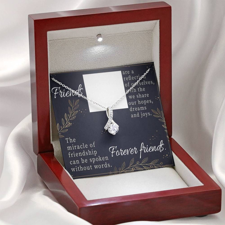 Message Gift For Bff Forever Friends Alluring Beauty Necklace
