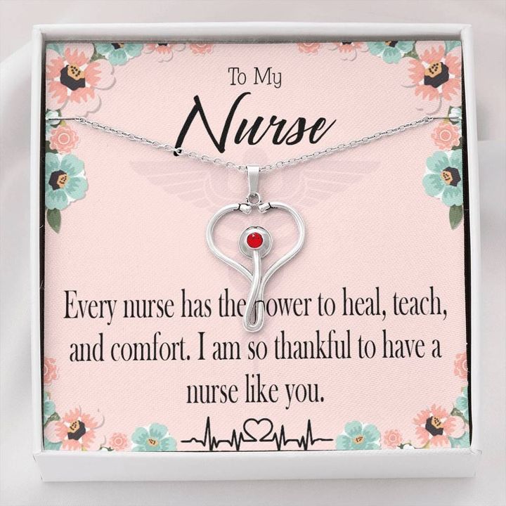Necklace Gift For Nurse So Thankful To Have You Stethoscope Necklace