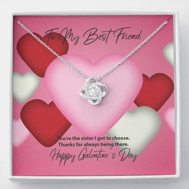 Love Knot Necklace Gift For Friend Best Friend Thank For Always Being There
