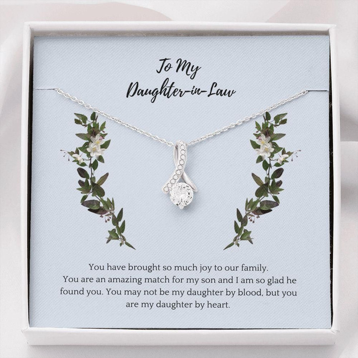 You Are My Daughter By Heart Gift For Daughter In Law Alluring Beauty Necklace