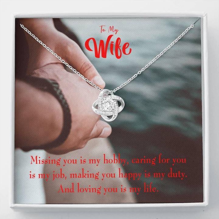 Love Knot Necklace Gift For Wife Loving You Is My Life