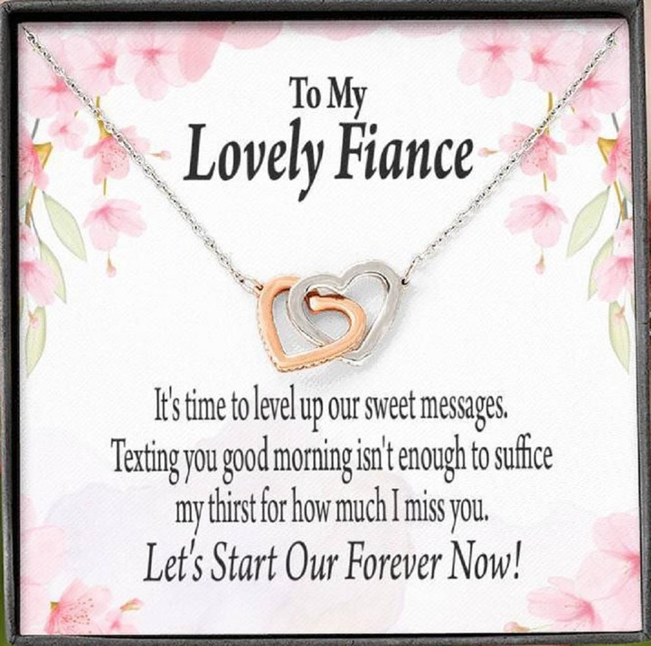 Interlocking Hearts Necklace Gift For Husband Fiance Forever Is Now