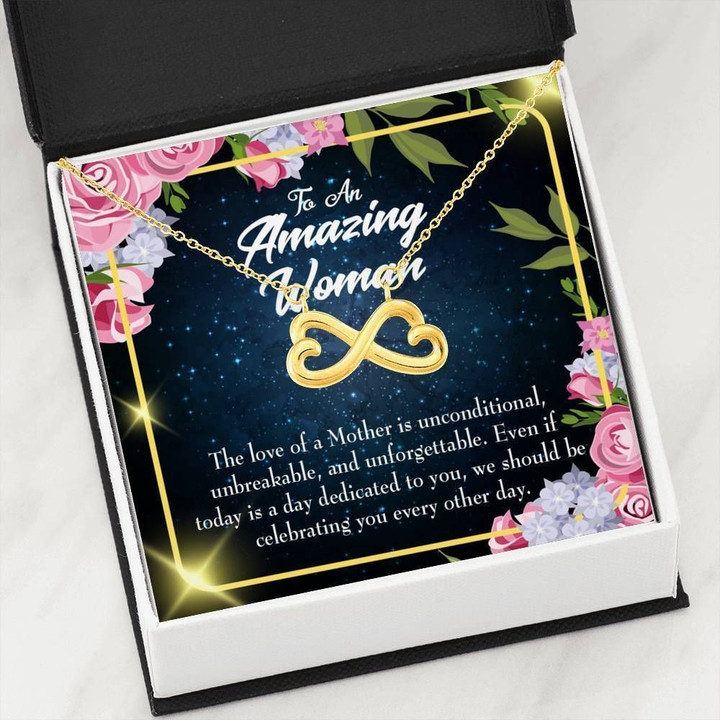 The Love Of A Mother Infinity Heart Necklace Gift For Women