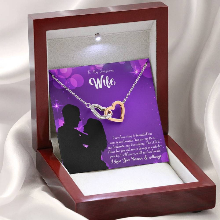 You Are My Best Gift For Wife Interlocking Hearts Necklace