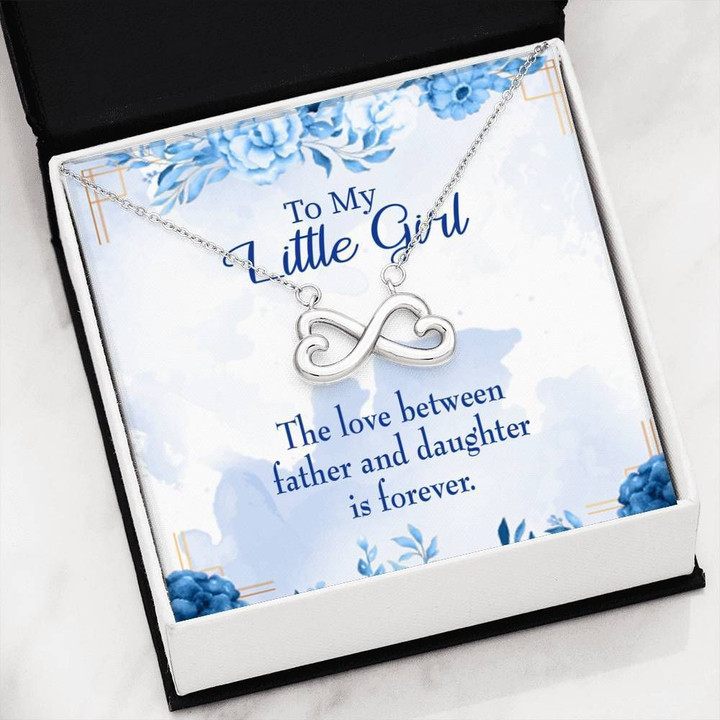 Love Between Father And Daughter Infinity Heart Necklace Gift For Women