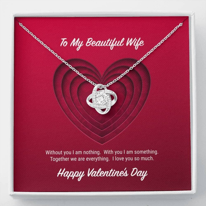 Love Knot Necklace Gift For Wife Without You