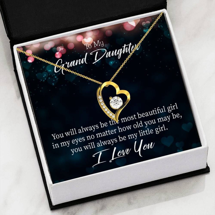 No Matter How Old You Are 18K Gold Forever Love Necklace Gift For Granddaughter Forever Love Necklace Forever Love Necklace