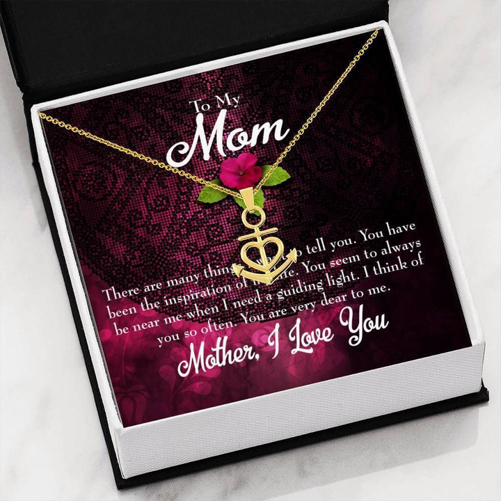 To My Mom You Arre Very Dear To Me Anchor Necklace