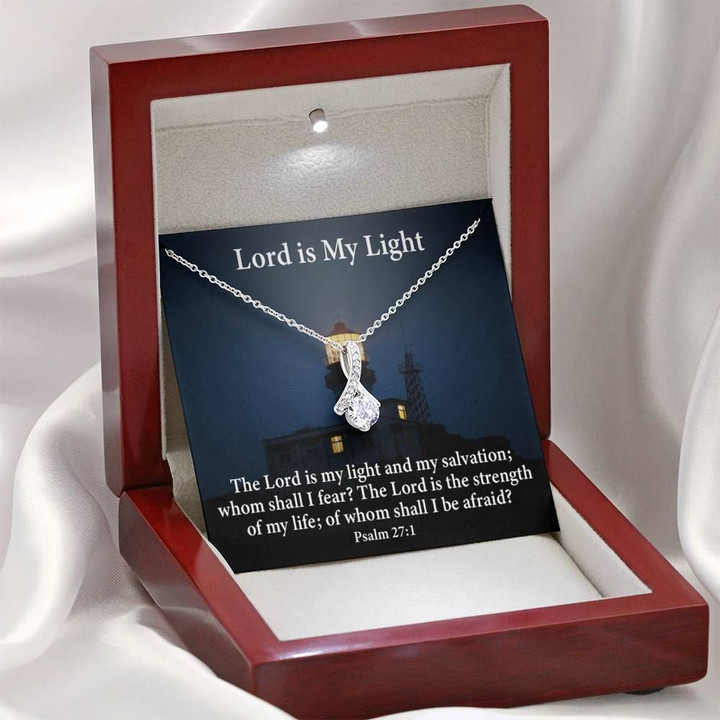 Lord Is My Light Inspirational Message Gift Alluring Beauty Necklace