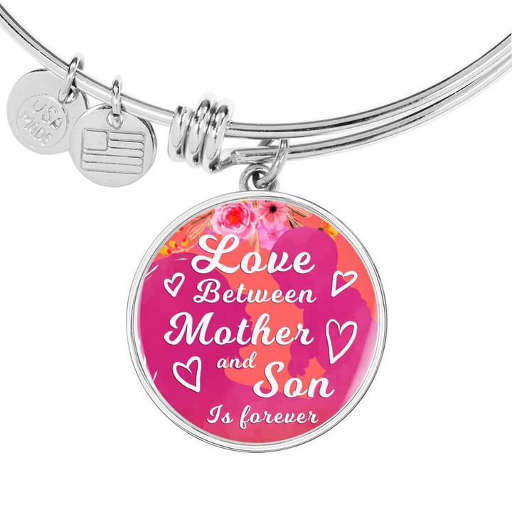 Love Between Mother And Son Circle Adjustable Bangle Gift For Women