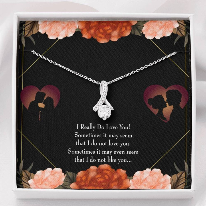 To Girlfriend I Really Do Love You Alluring Beauty Necklace