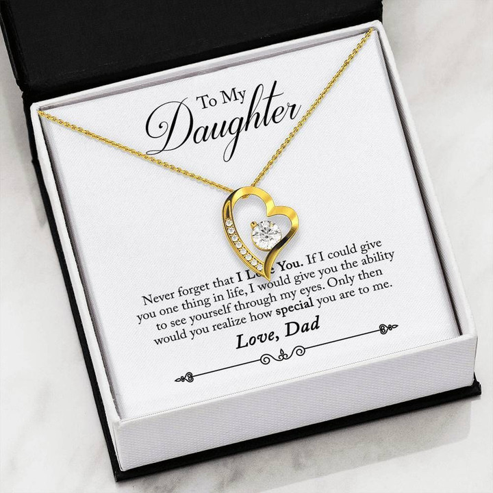 To My Daughter From Dad How Special You Are Forever Love Necklace