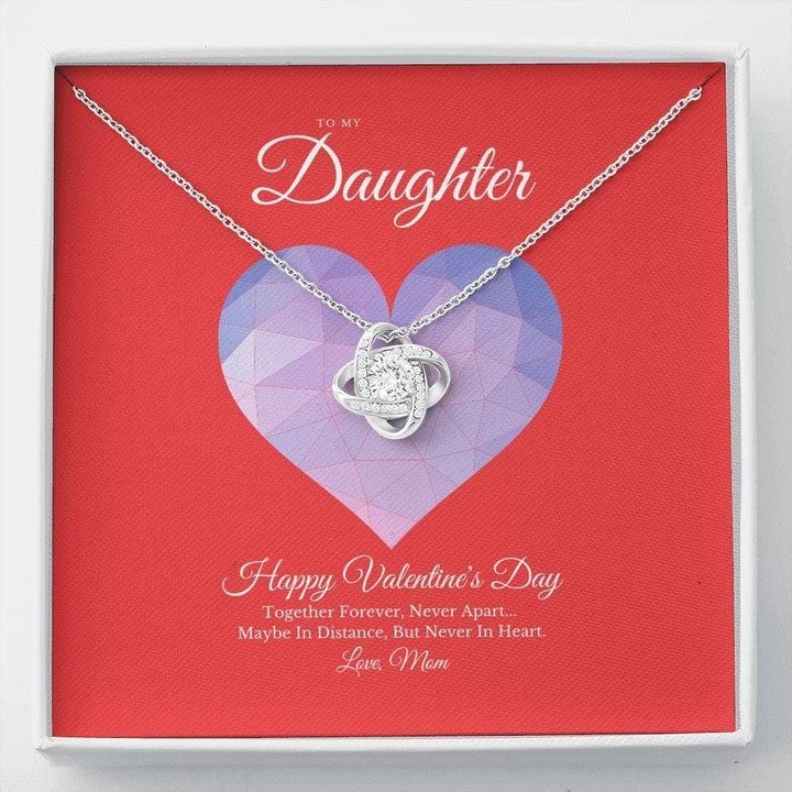 Love Knot Necklace Mom Gift For Daughter Together Forever