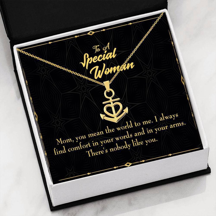 To A Special Woman There Is Nobody Like You Anchor Necklace