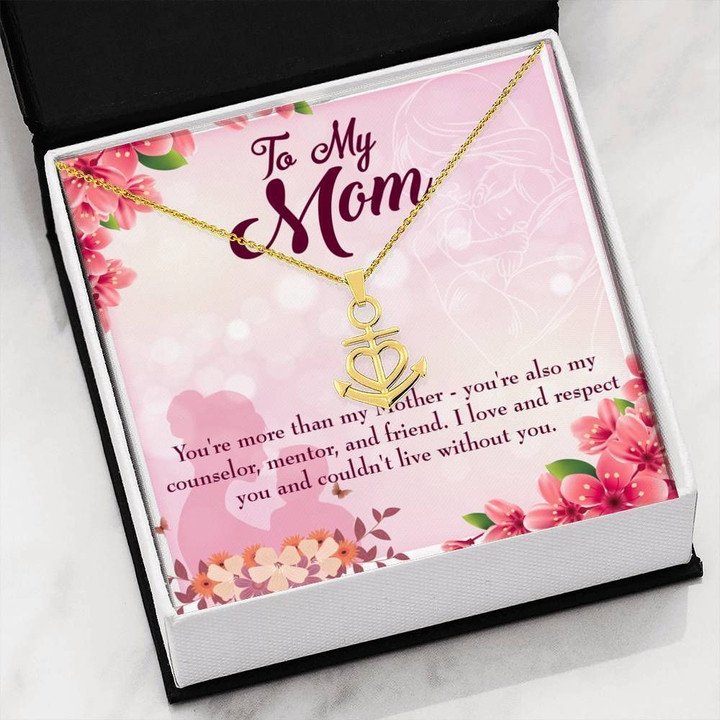 To My You Are More Than Mother Anchor Necklace