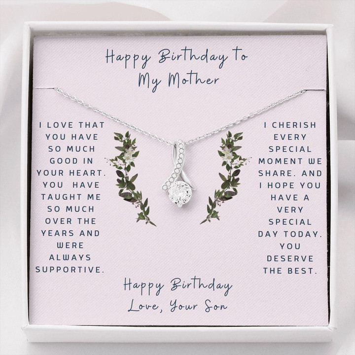 Son Gift For Mom Happy Birthday Alluring Beauty Necklace