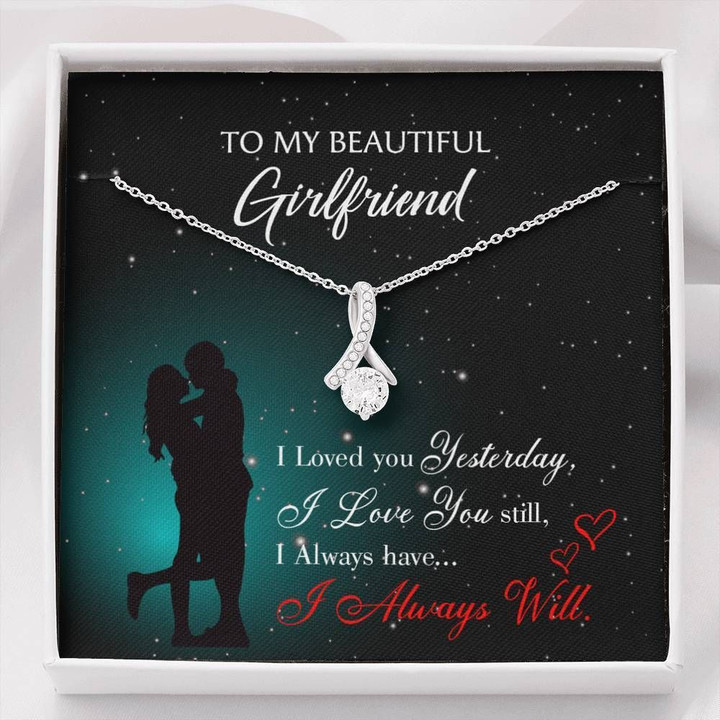 To Girlfriend I Love You Forever And Always Alluring Beauty Necklace