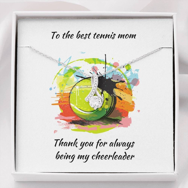 Thank You For Always Being My Cheerleader Gift For Tennis Mom Alluring Beauty Necklace