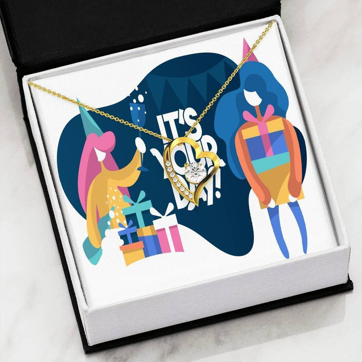 It's Your Day Birthday Forever Love Necklace Gift For Women Forever Love Necklace Forever Love Necklace