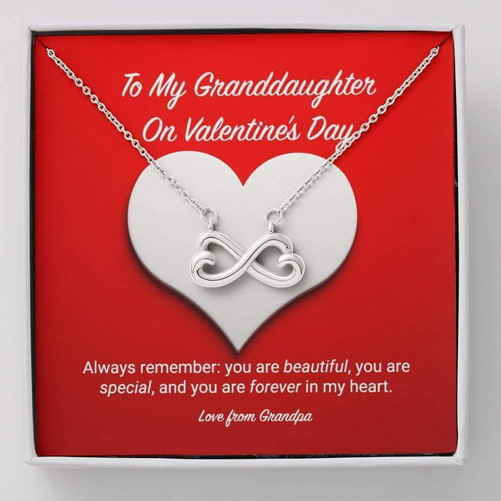 You Are Forever In My Heart Gift For Granddaughter Infinity Heart Necklace