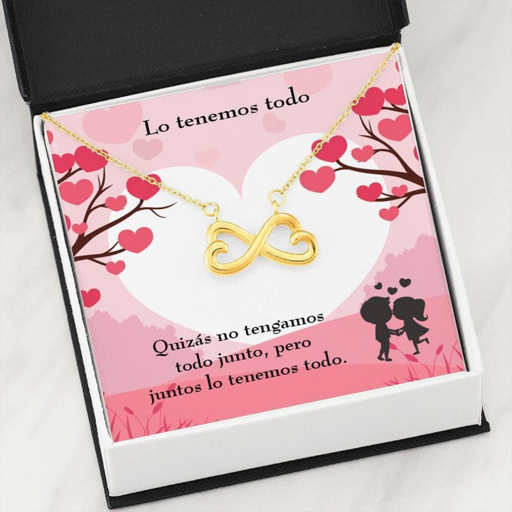 Lo Tenemos Todo  Gift for Wife Infinity Heart Necklace