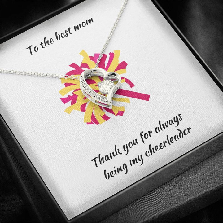 To The Best Mom Being My Cheerleader Forever Love Necklace