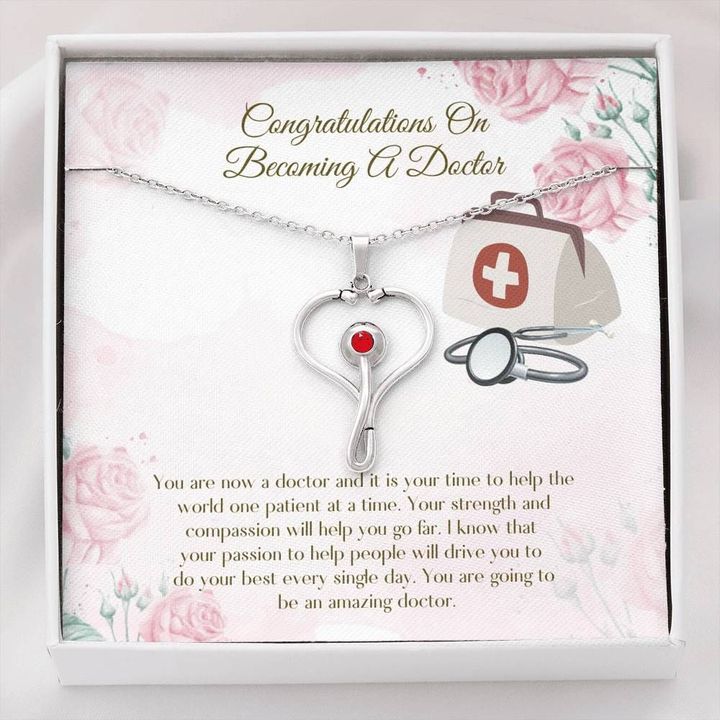 You Are Going To Be An Amazing Doctor Graduation Gift Necklace Stethoscope Necklace