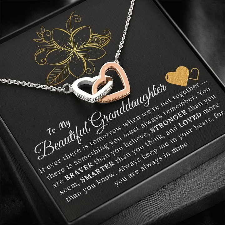 You Are Always In Mine Gift For Granddaughter Interlocking Hearts Necklace