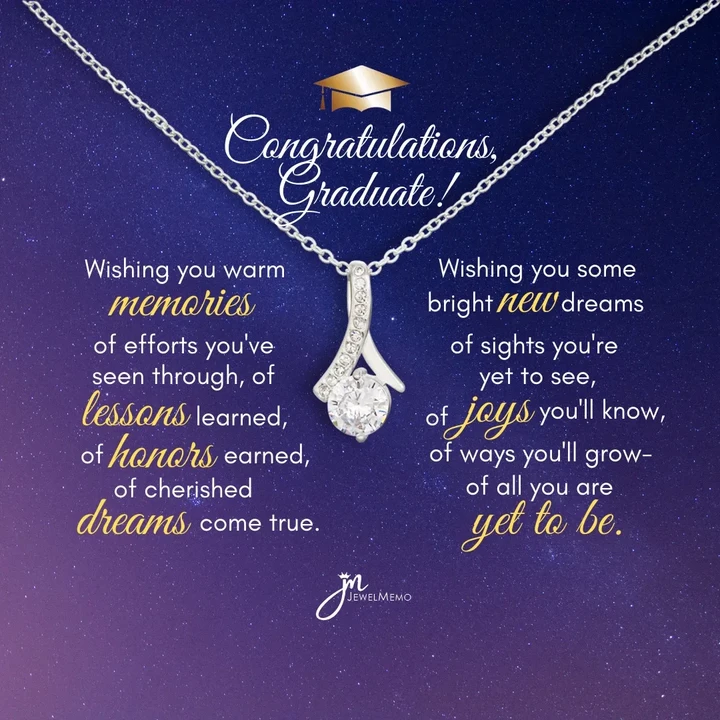 Wishing You Warm Memories Of Efforts You've Seem Through Graduation Gift Alluring Beauty Necklace