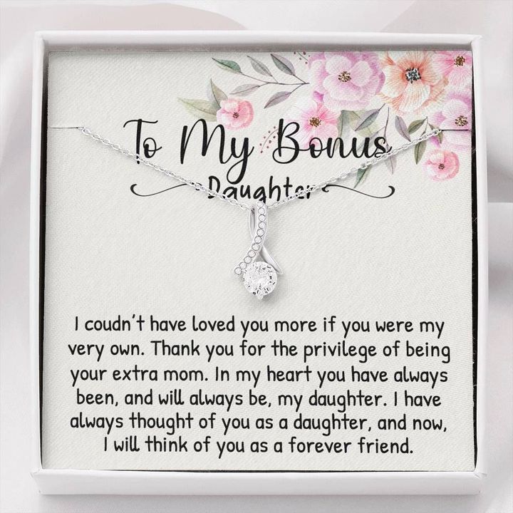 Gift For Daughter Bonus Daughter Thank You For The Privilege Of Being Your Extra Mom Alluring Beauty Necklace