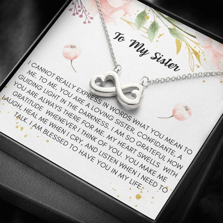 I Am So Grateful How You Are Always There For Me Gift For Sister Infinity Heart Necklace