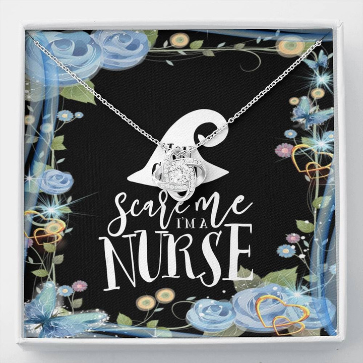 Scare Me I'm A Nurse Graduation Gift Love Knot Necklace