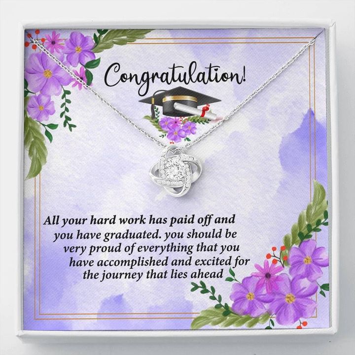 You Should Be Very Proud Of Everything Love Knot Necklace Graduation Gift