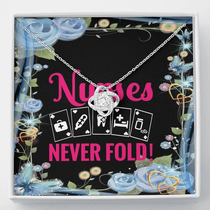 Graduation Gift For Nurse Never Fold Love Knot Necklace