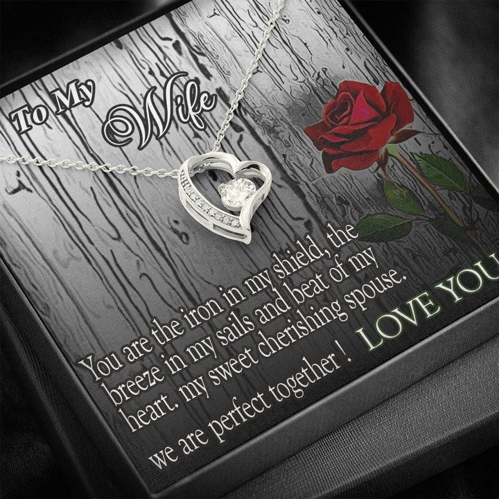 Roses Gift For Wife You Are The Beat Of My Heart Forever Love Necklace